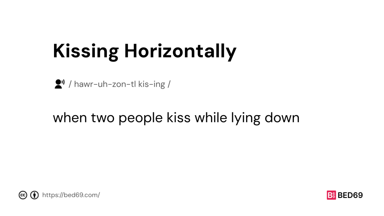 Kissing Horizontally - Word Definition