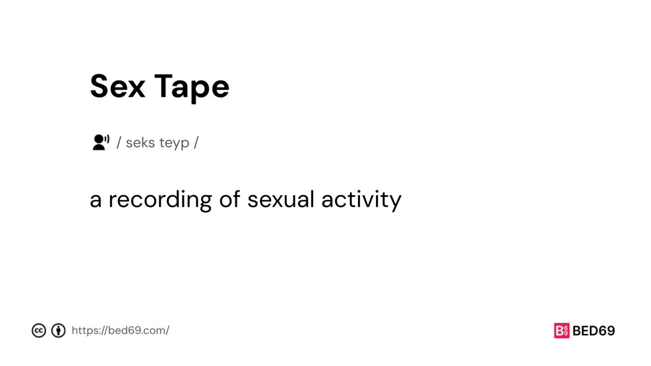 Sex Tape - Word Definition