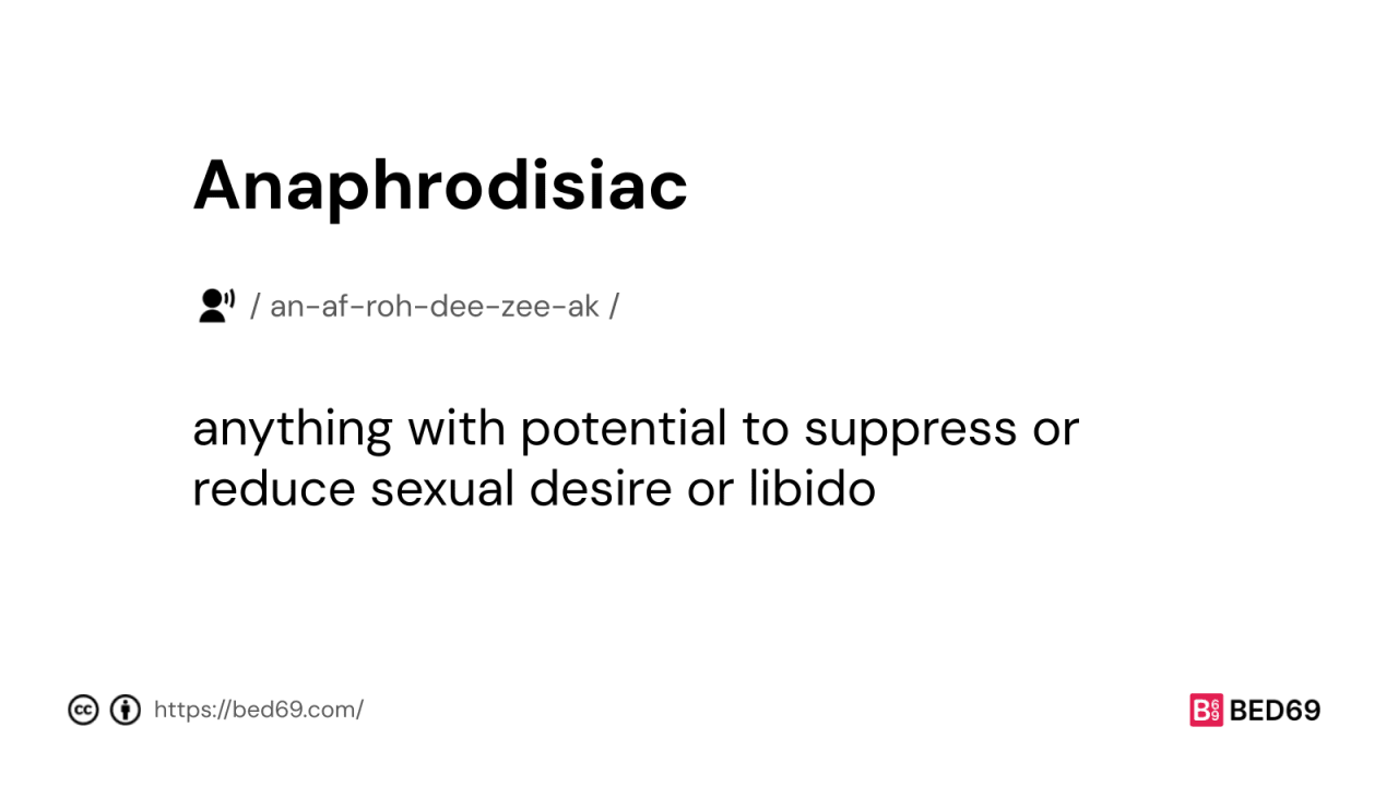 Anaphrodisiac - Word Definition
