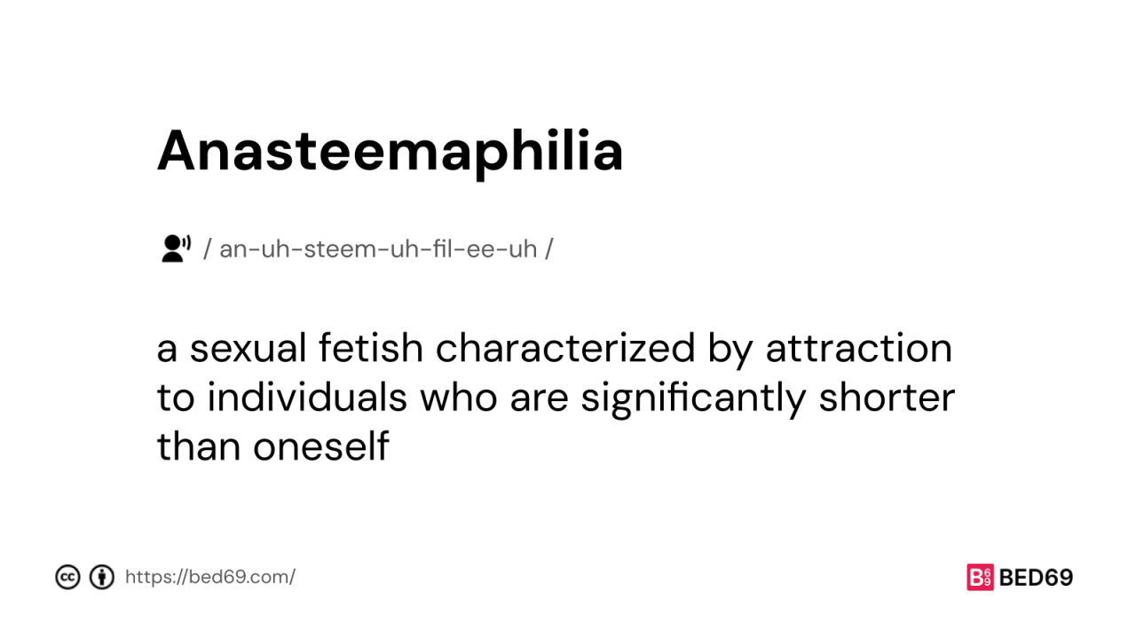 Anasteemaphilia - Word Definition