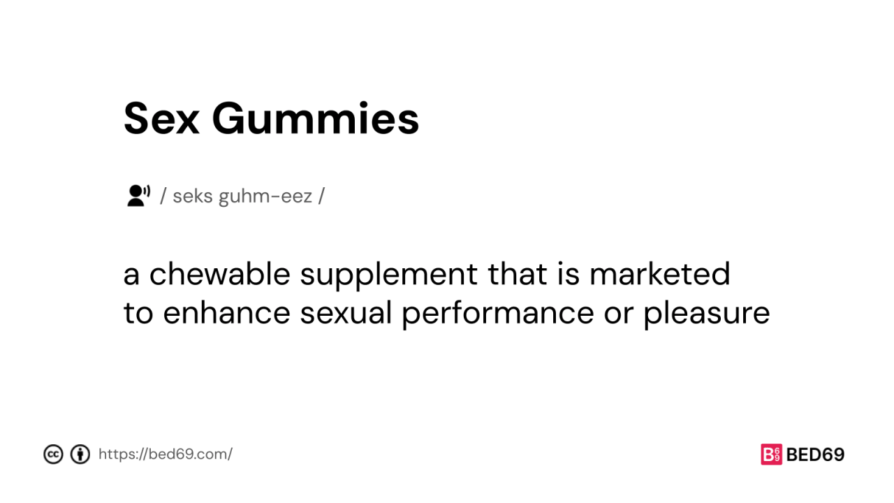 Sex Gummies - Word Definition