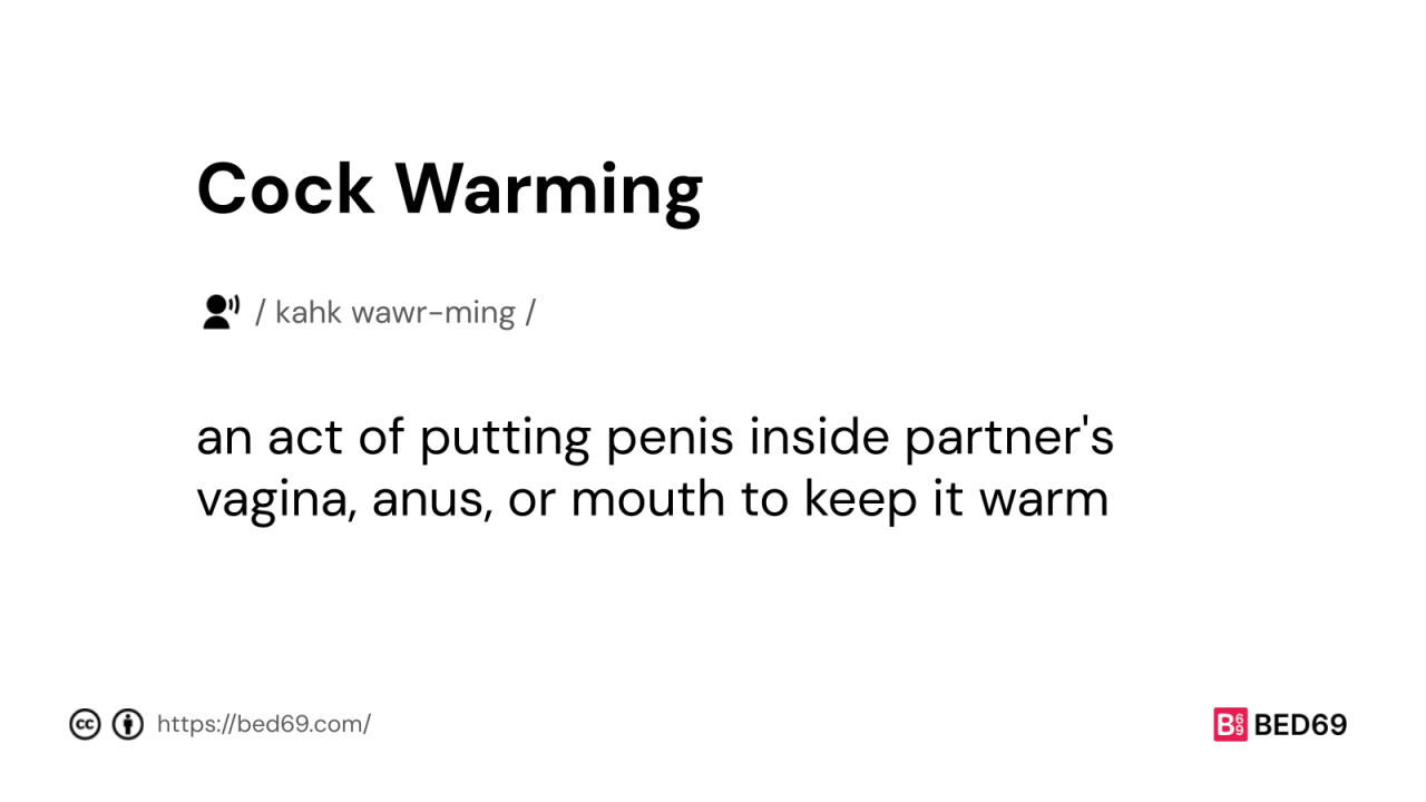 Cock Warming - Word Definition