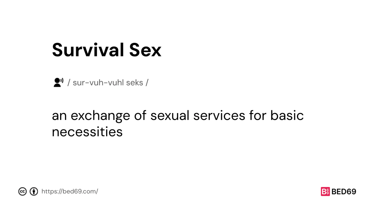 Survival Sex - Word Definition