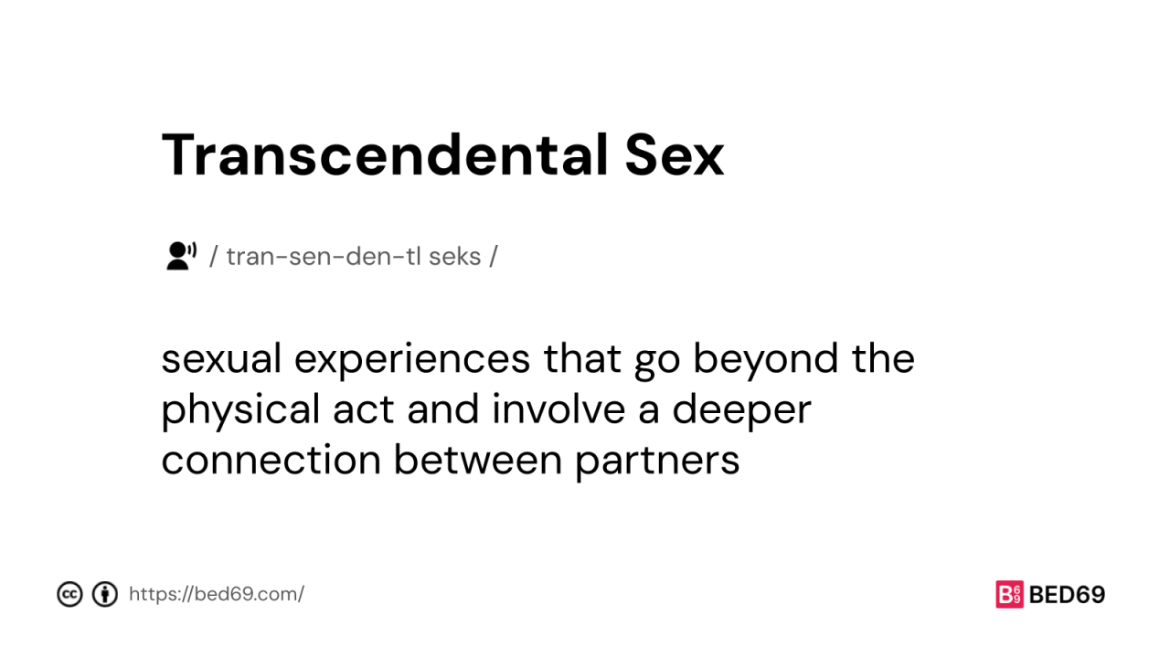 Transcendental Sex - Word Definition