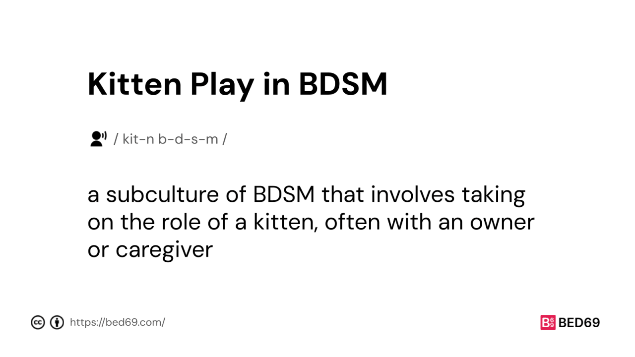 Kitten Play in BDSM - Word Definition