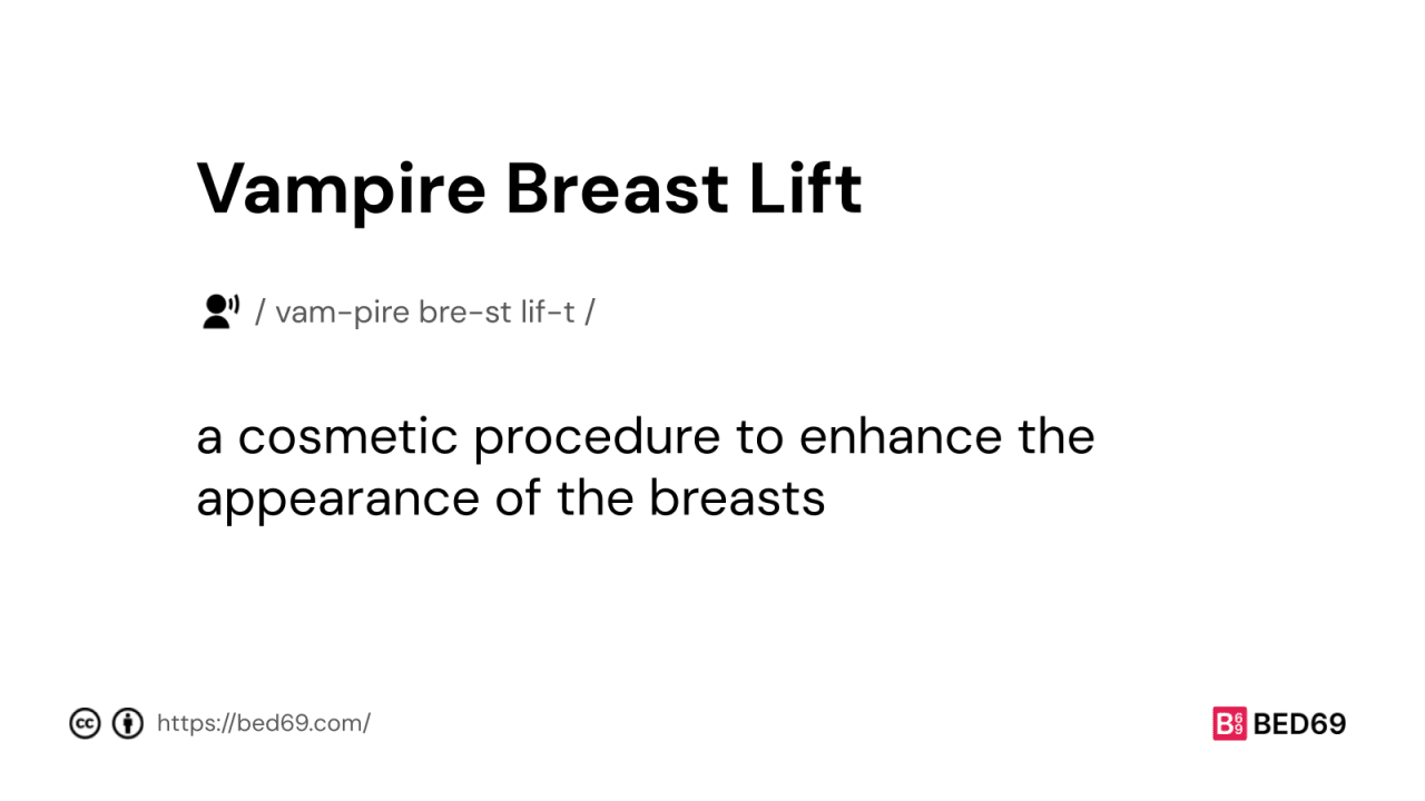 Vampire Breast Lift - Word Definition
