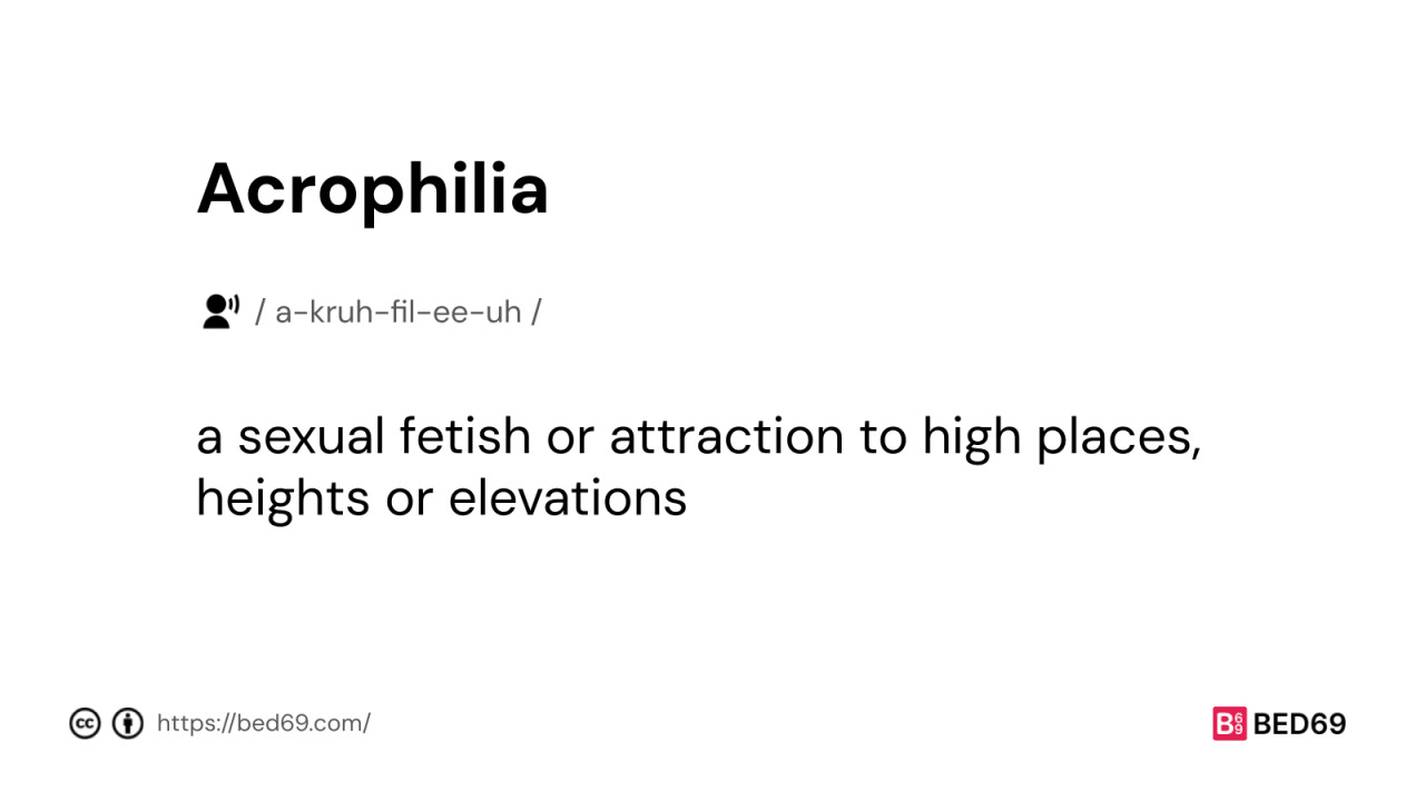 Acrophilia - Word Definition