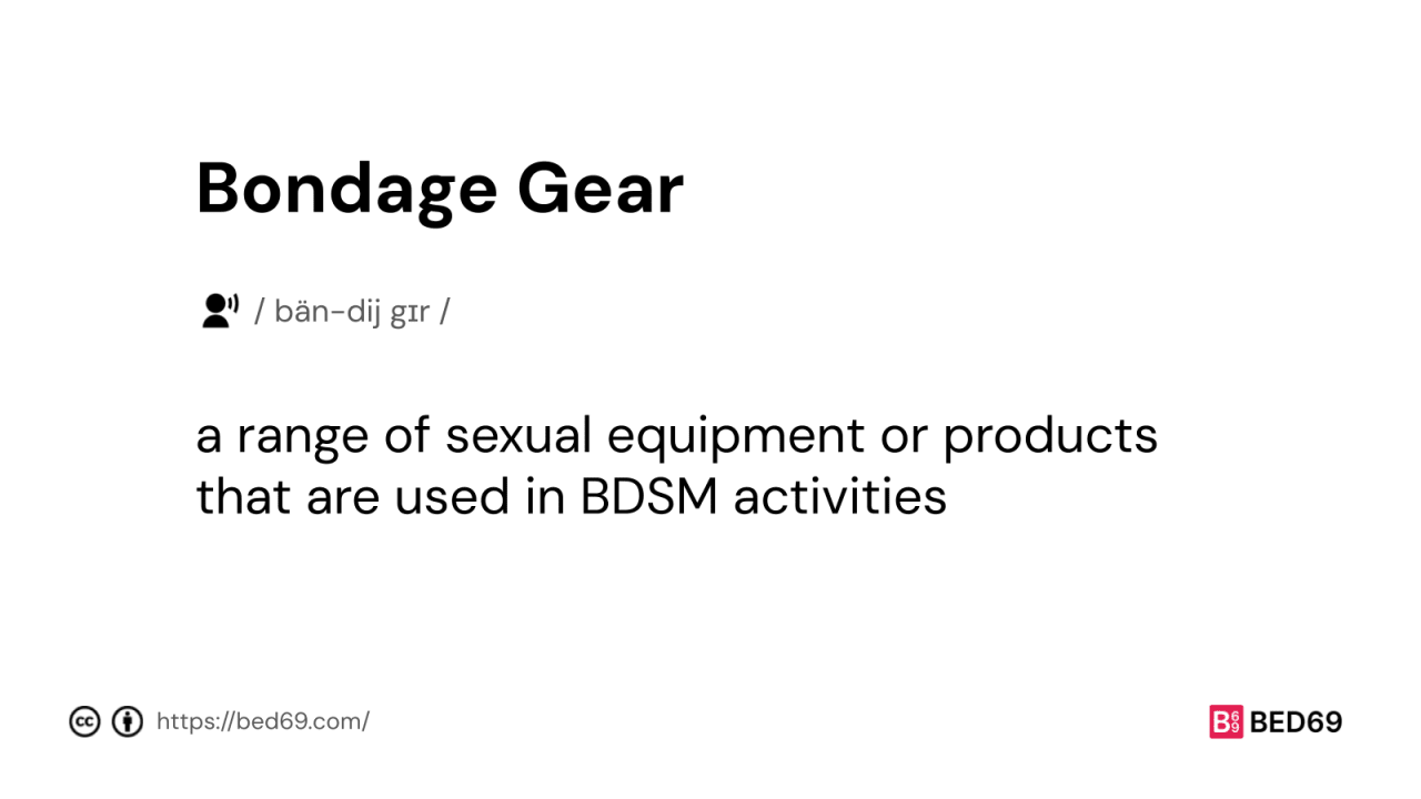 Bondage Gear - Word Definition