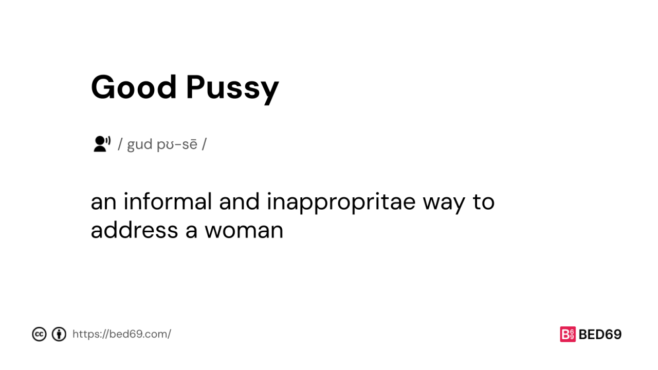 Good Pussy - Word Definition