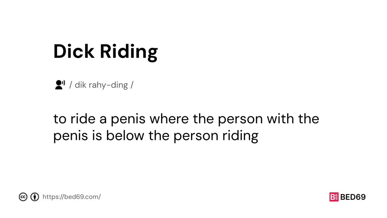 Dick Riding - Word Definition