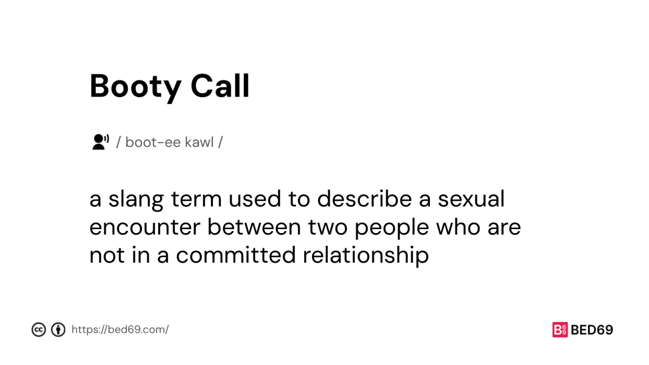 Booty Call - Word Definition