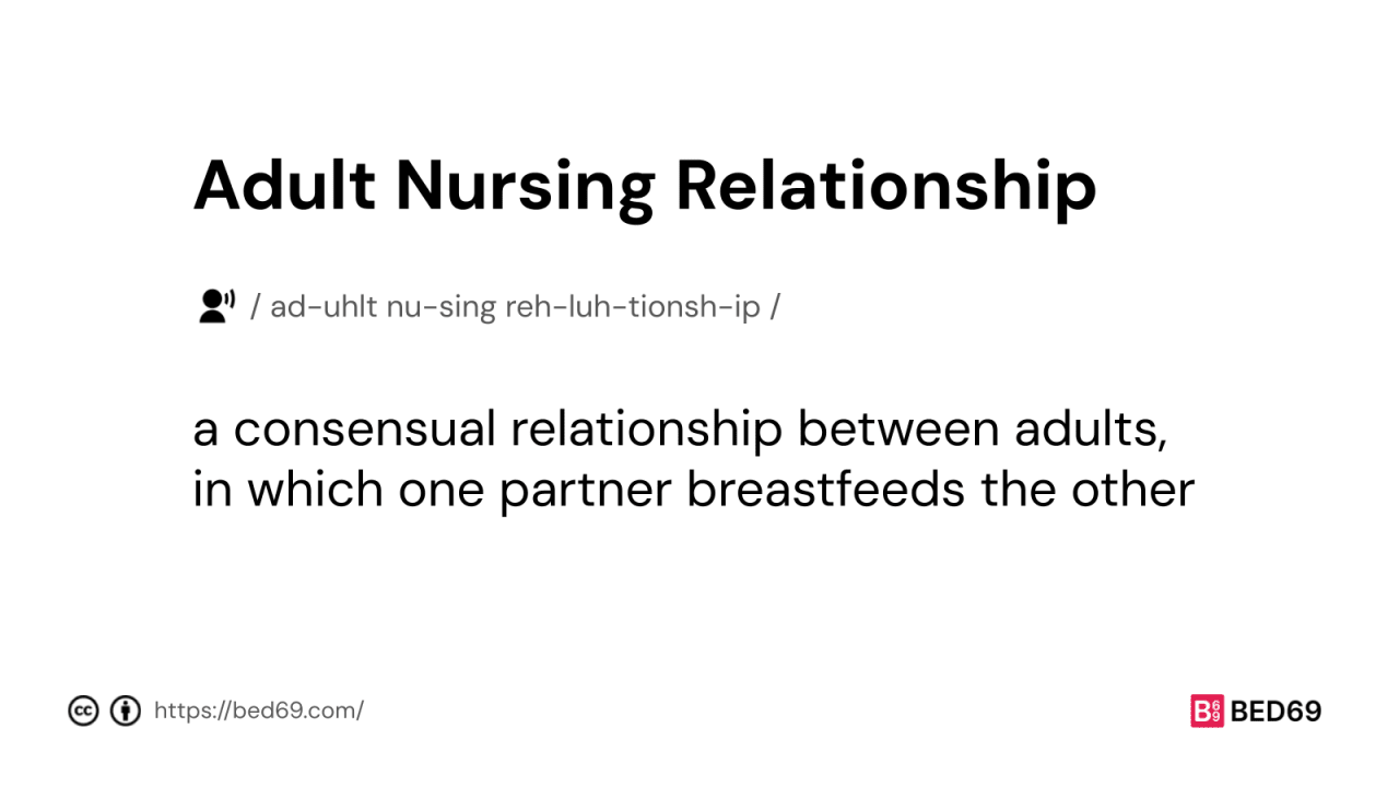 Adult Nursing Relationship - Word Definition