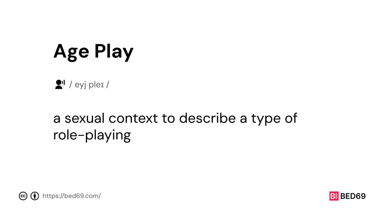 Age Play - Word Definition