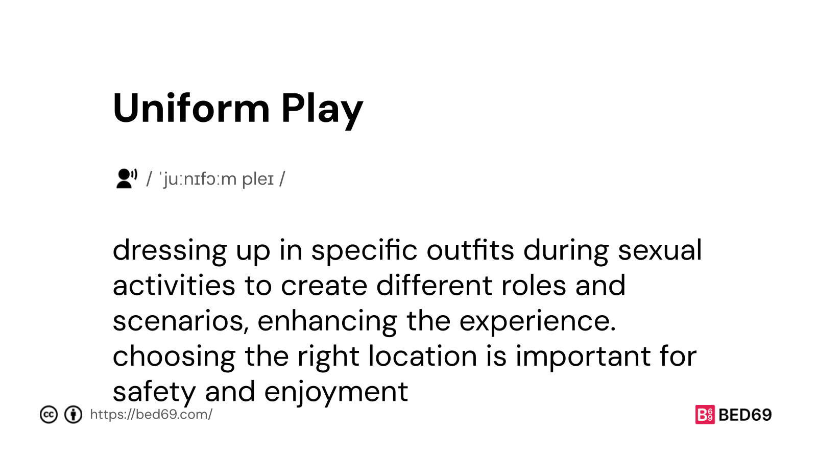 Uniform Play - Word Definition