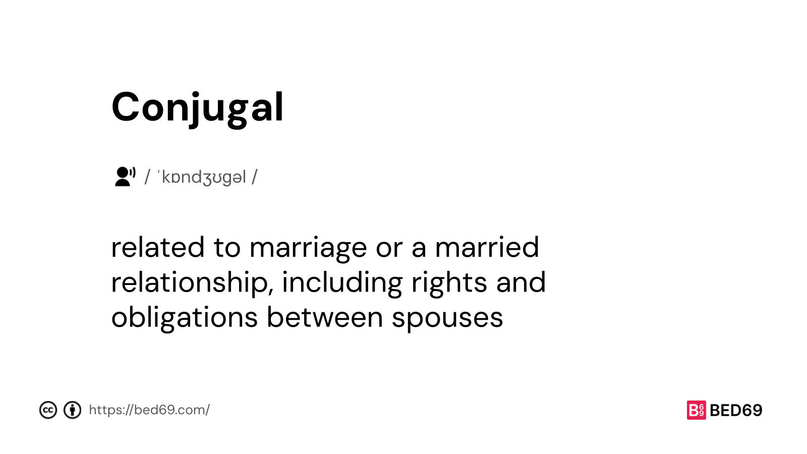 Conjugal - Word Definition