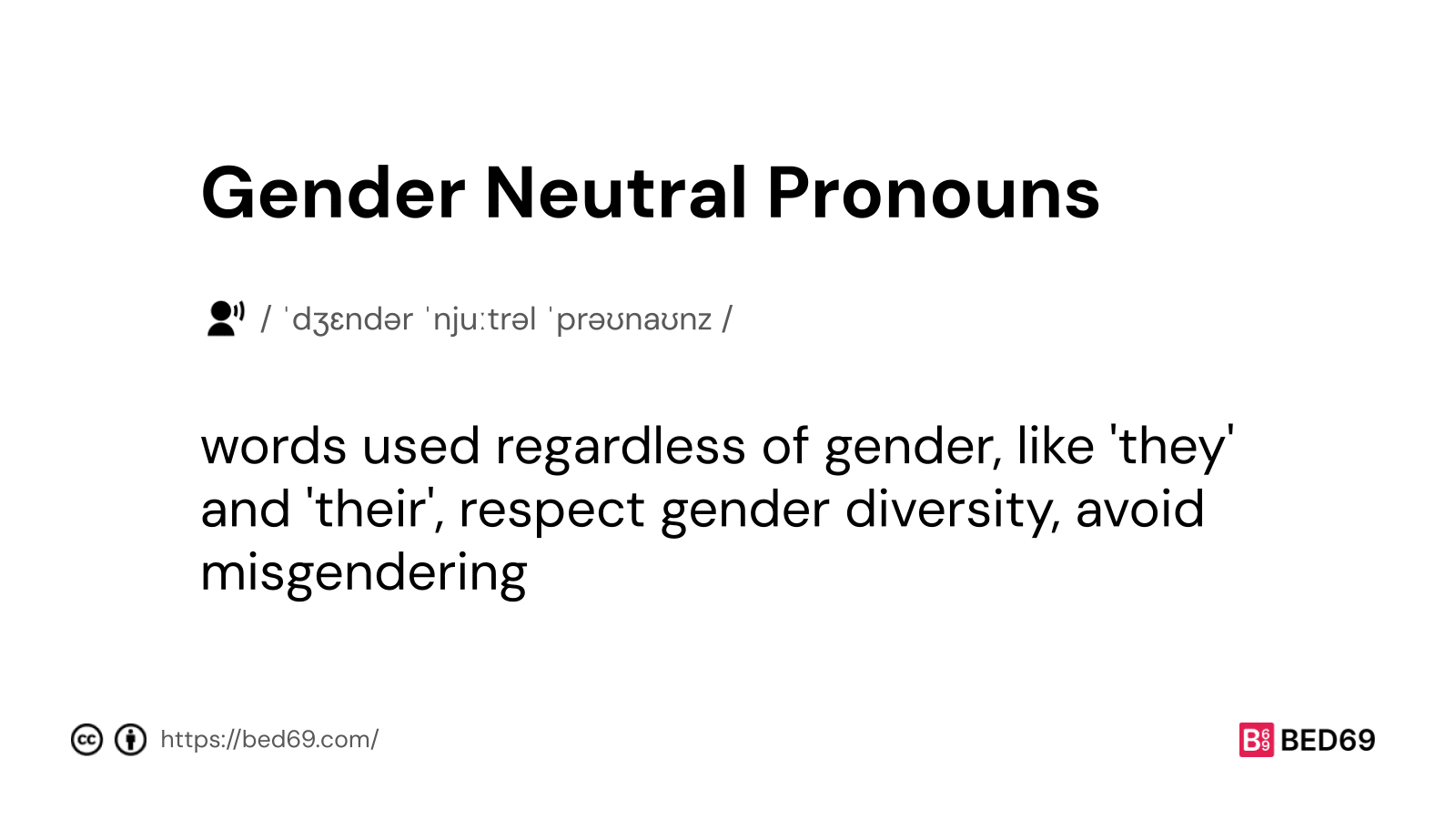 Gender Neutral Pronouns - Word Definition