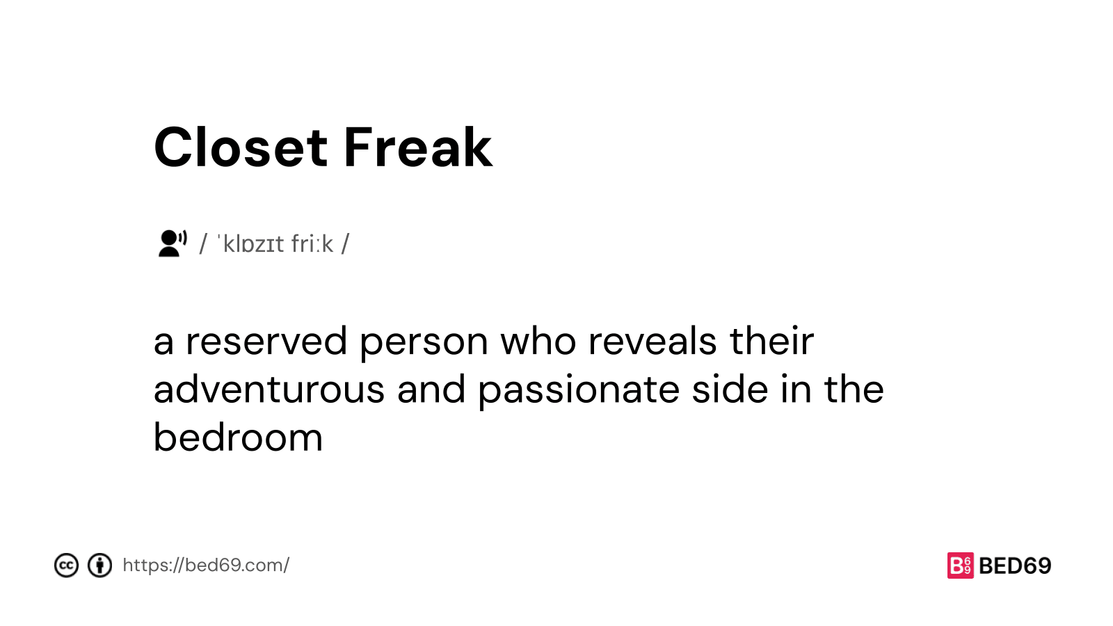 Closet Freak - Word Definition
