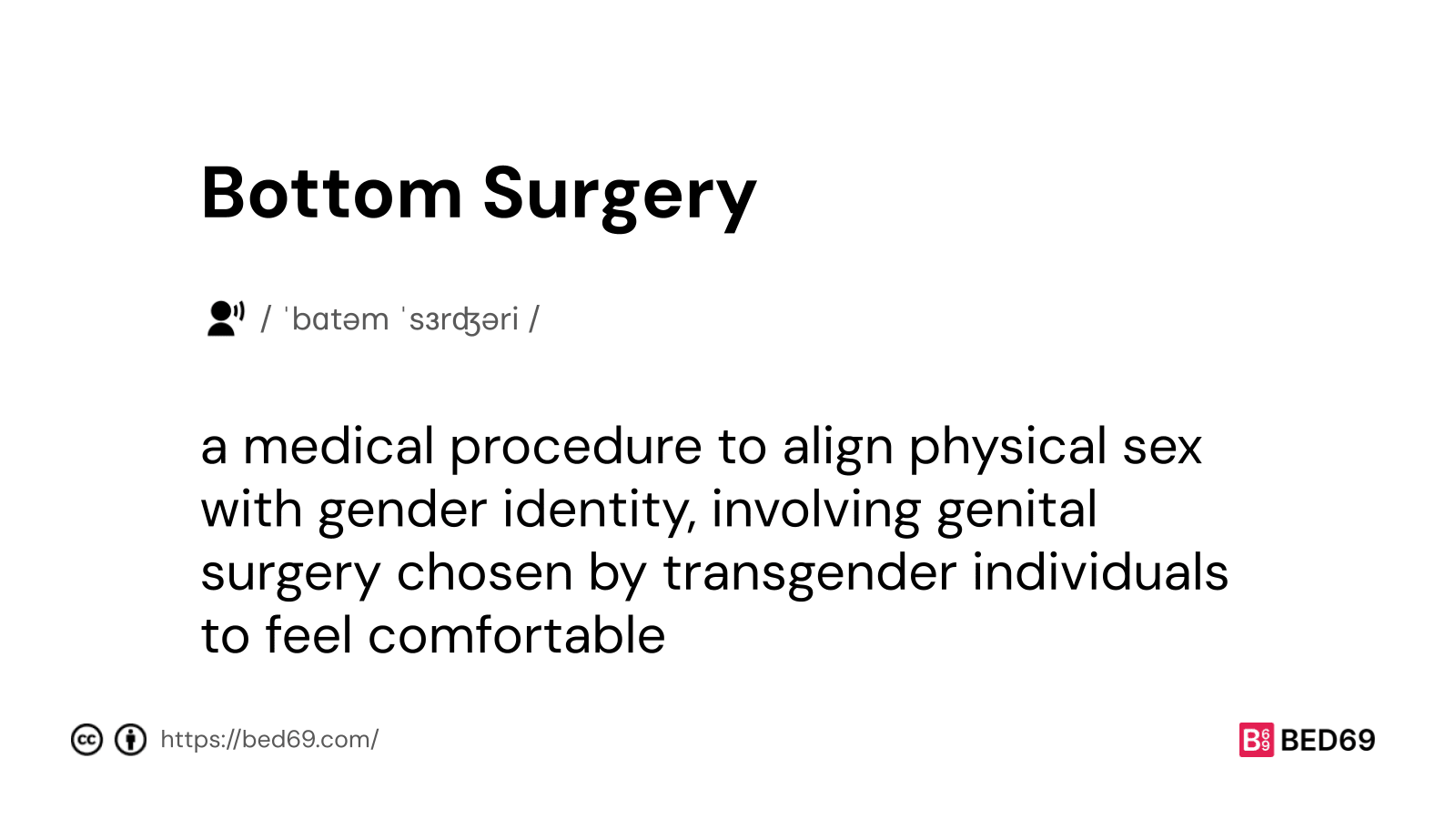 Bottom Surgery - Word Definition