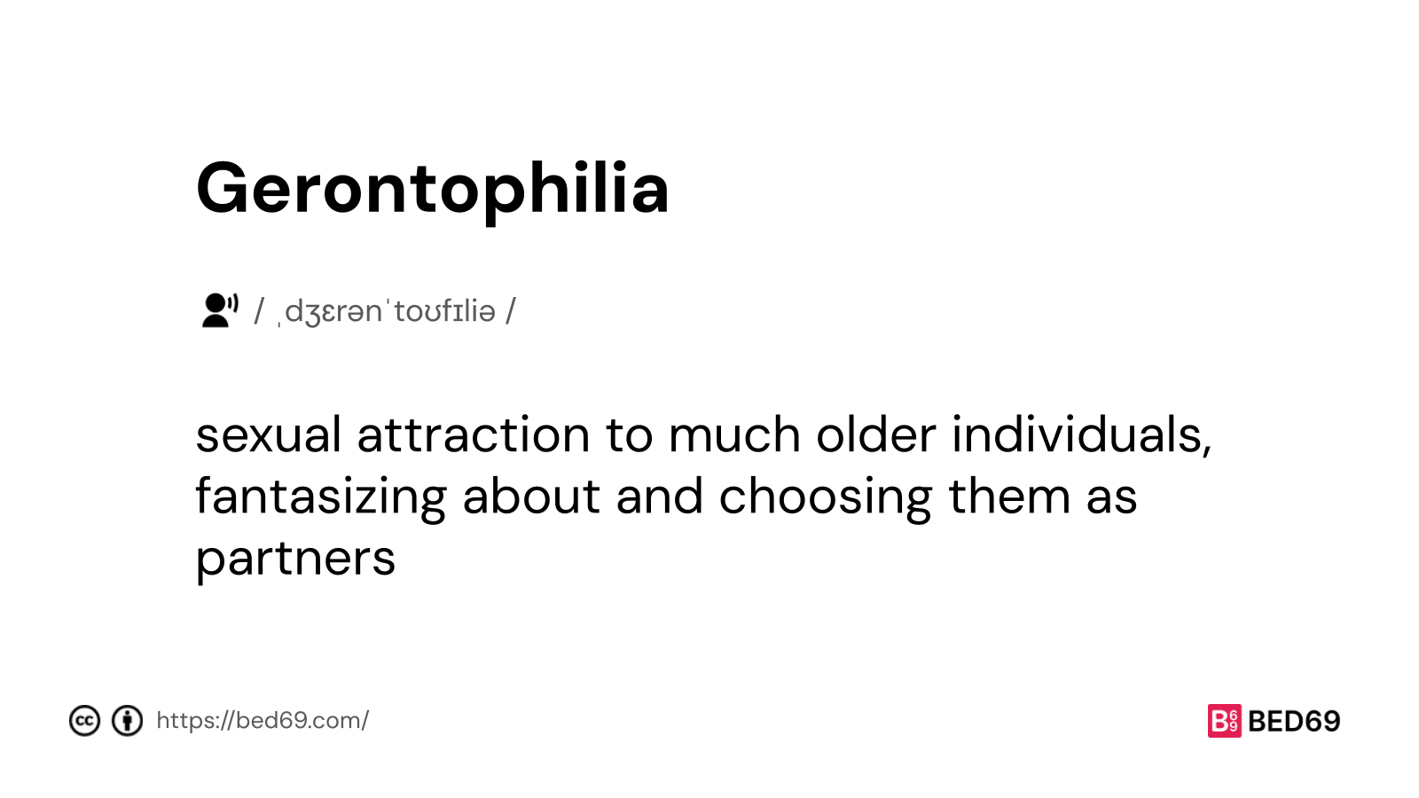 Gerontophilia - Word Definition
