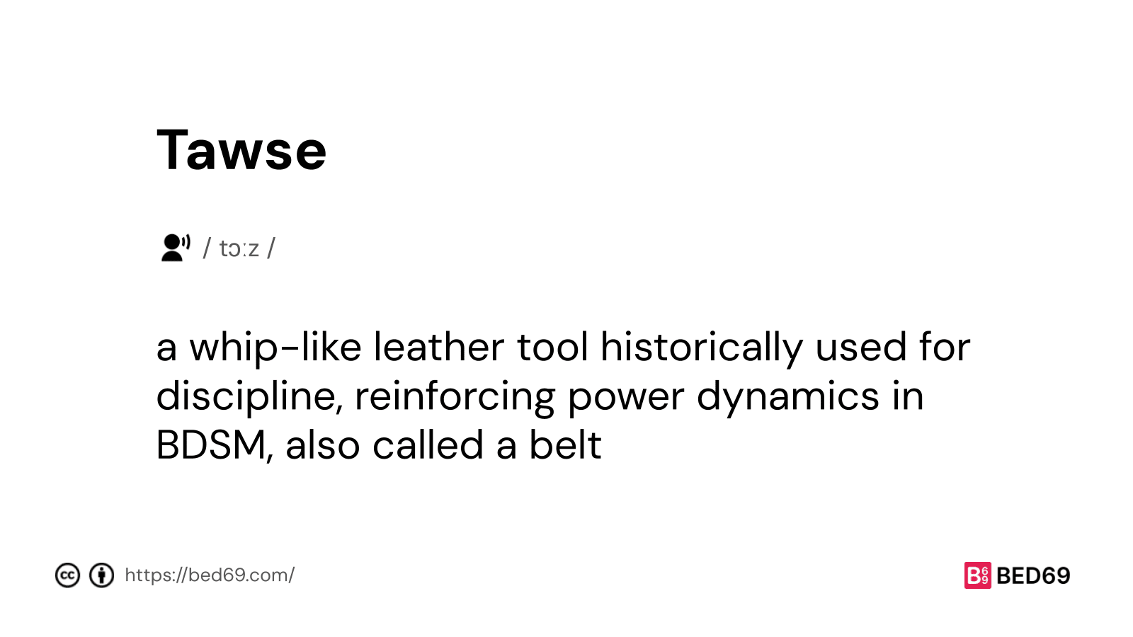 Tawse - Word Definition