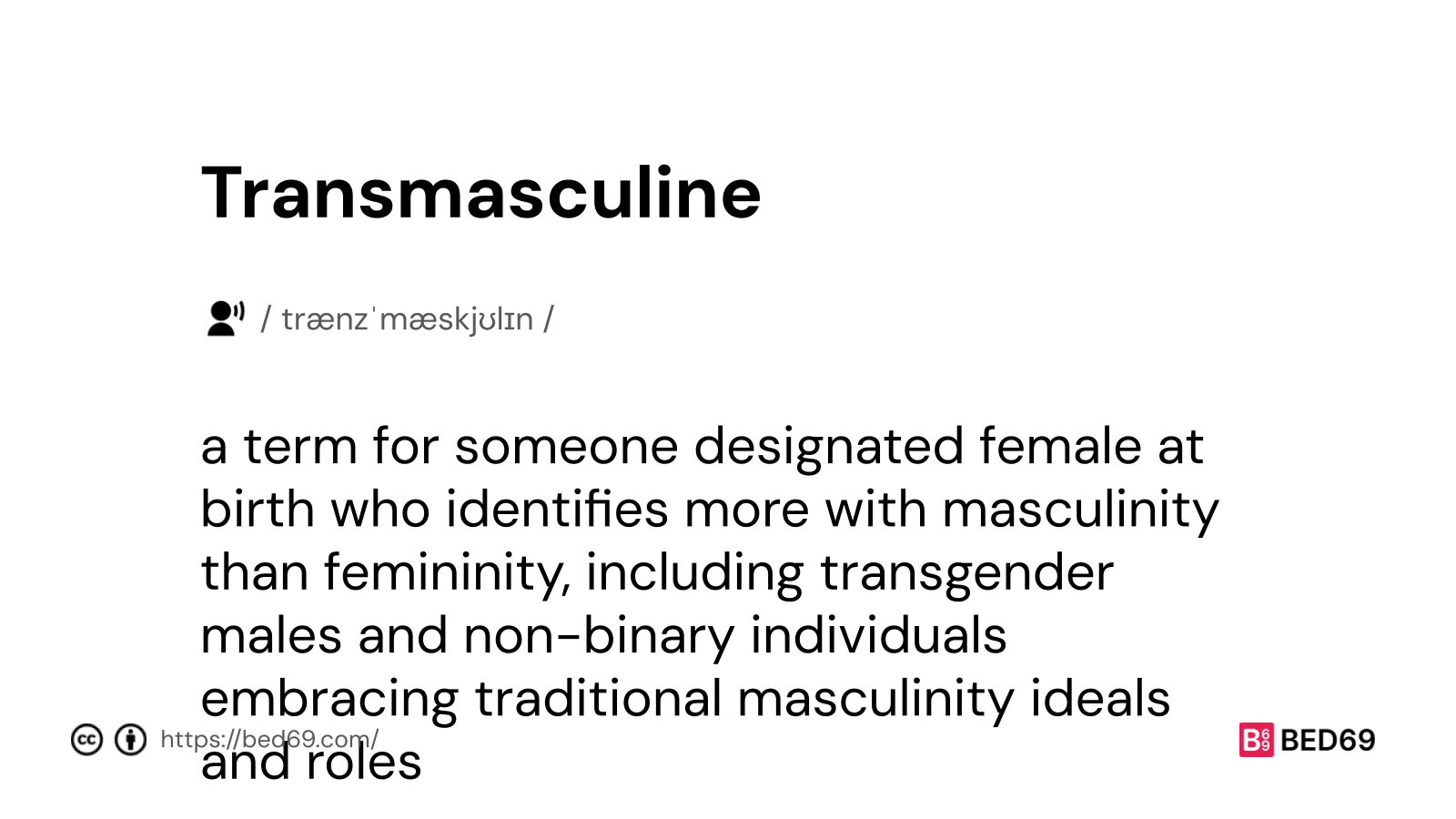 Transmasculine - Word Definition