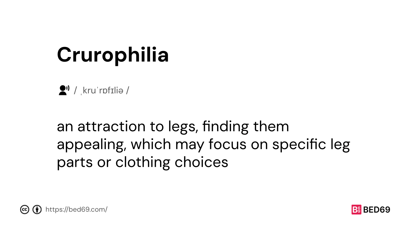 Crurophilia - Word Definition
