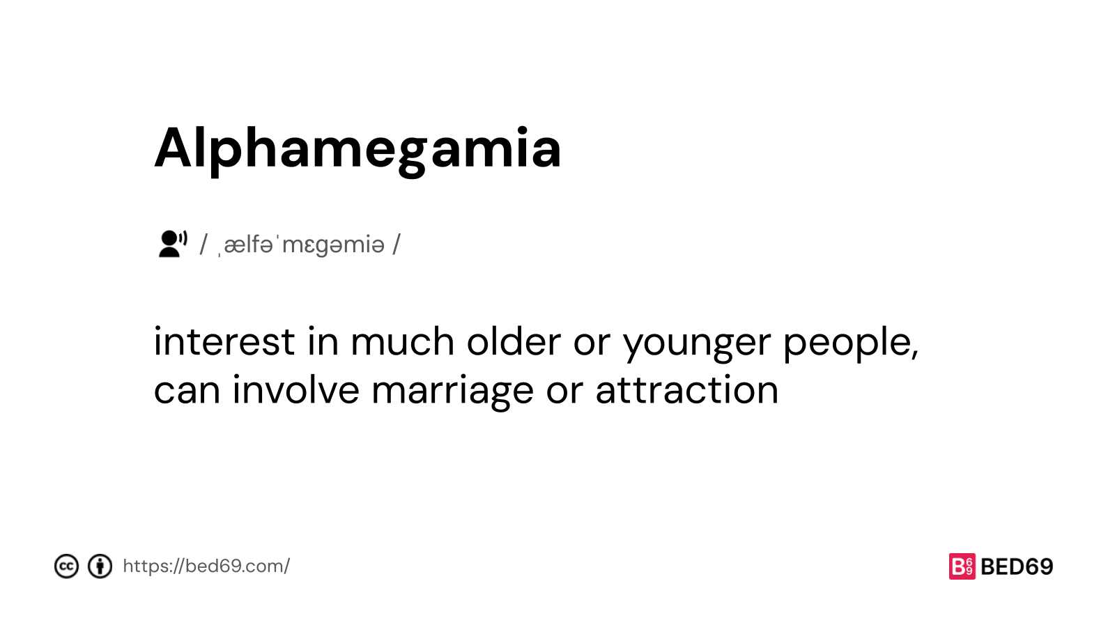 Alphamegamia - Word Definition