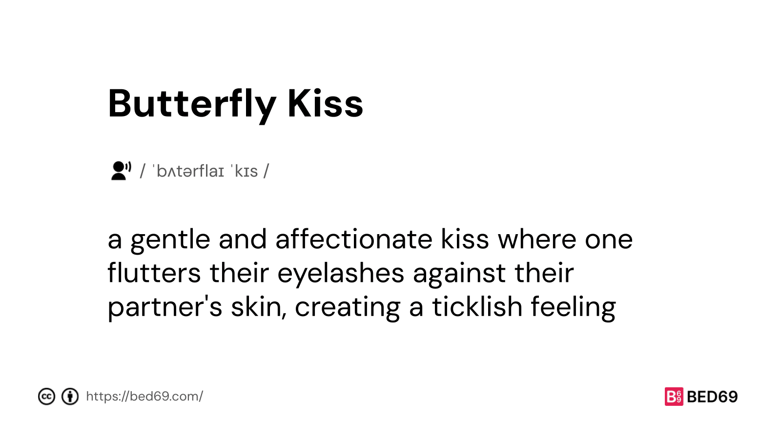 Butterfly Kiss - Word Definition