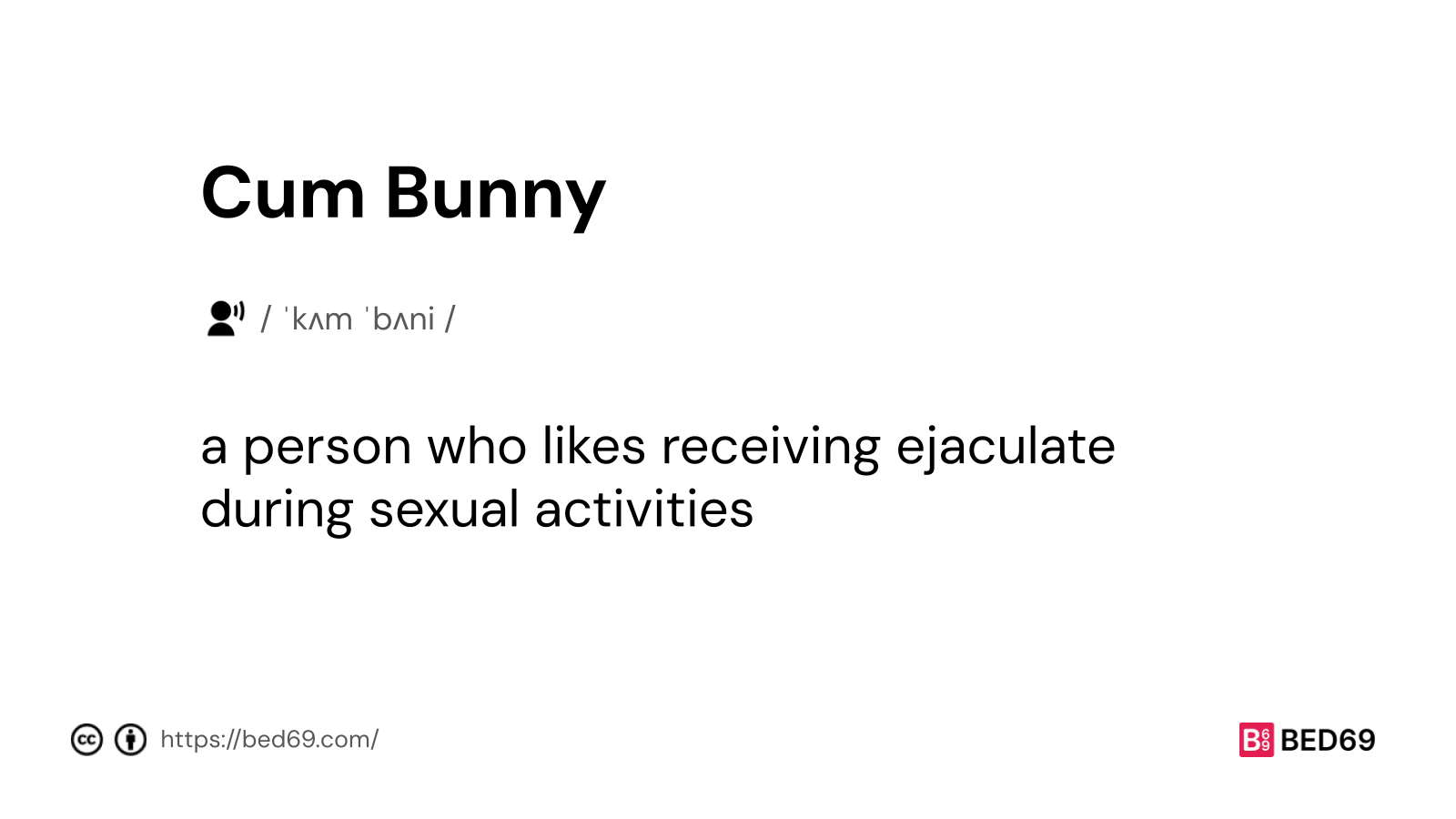 Cum Bunny - Word Definition