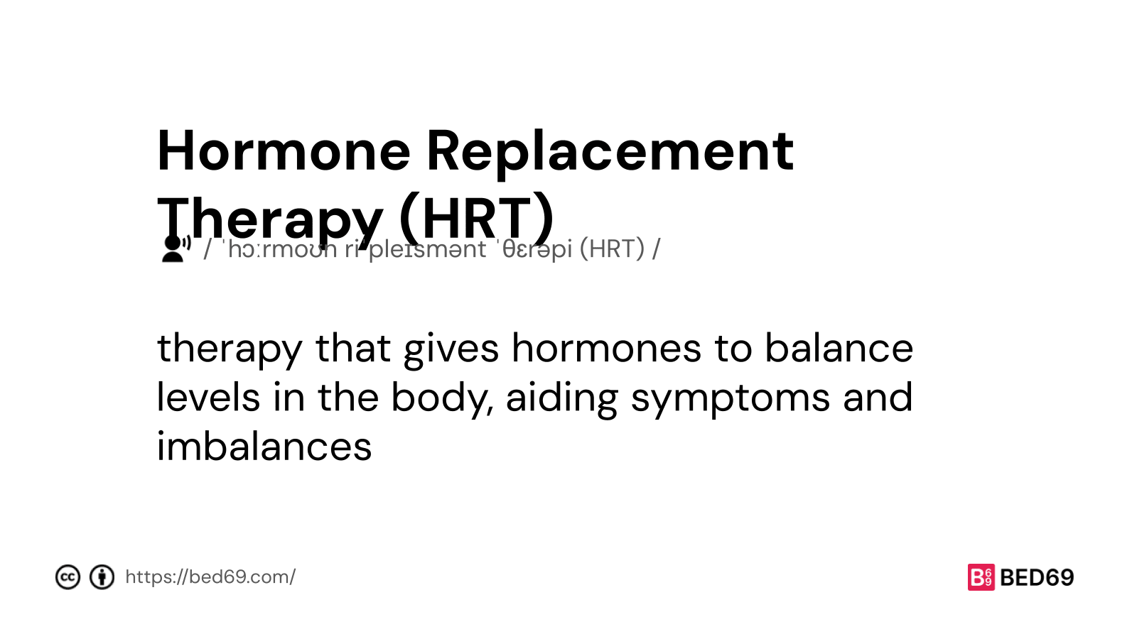 Hormone Replacement Therapy (HRT) - Word Definition