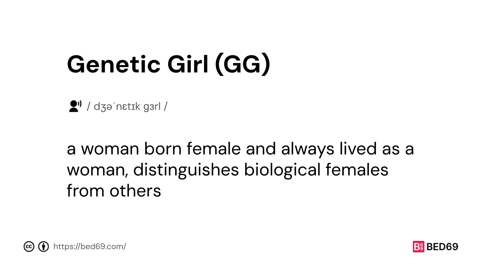 Genetic Girl (GG) - Word Definition