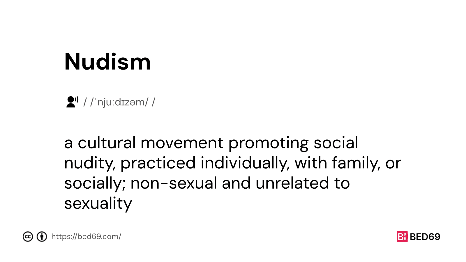 Nudism - Word Definition