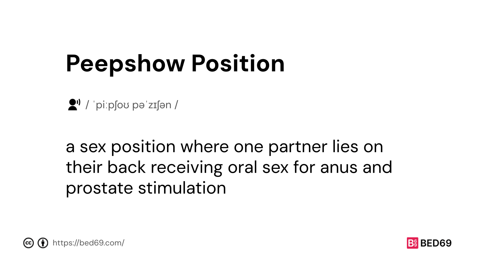 Peepshow Position - Word Definition