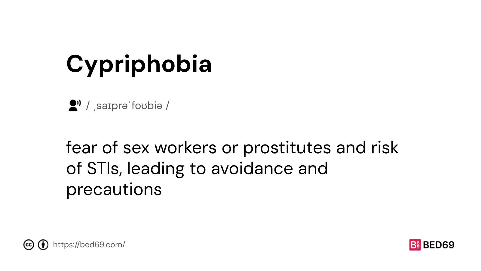 Cypriphobia - Word Definition
