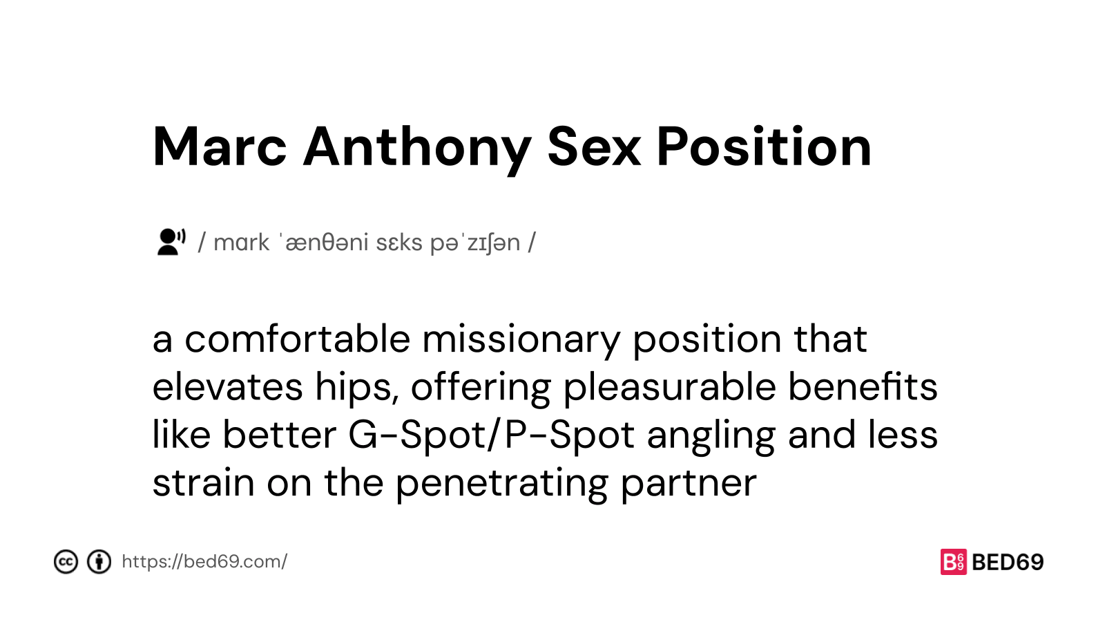 Marc Anthony Sex Position - Word Definition