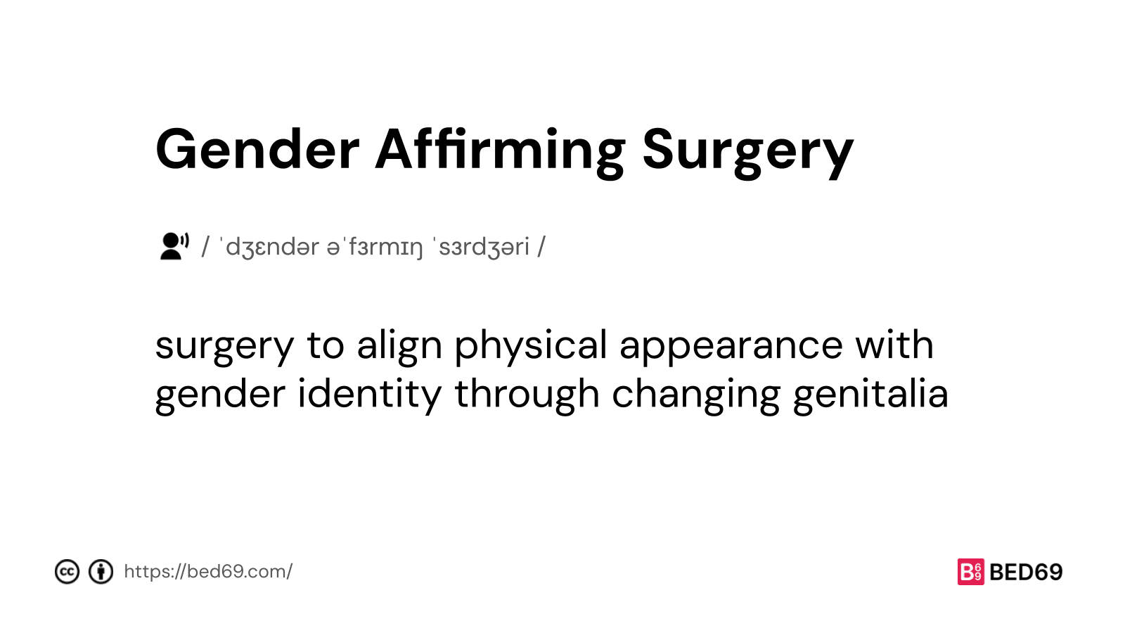 Gender Affirming Surgery - Word Definition