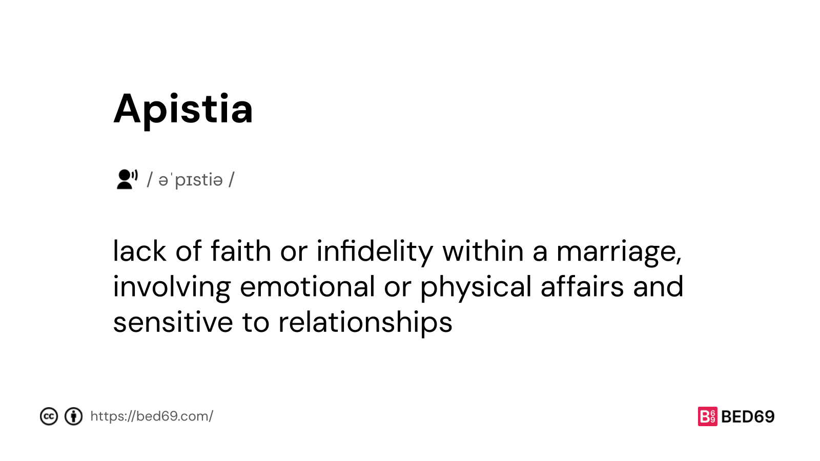 Apistia - Word Definition