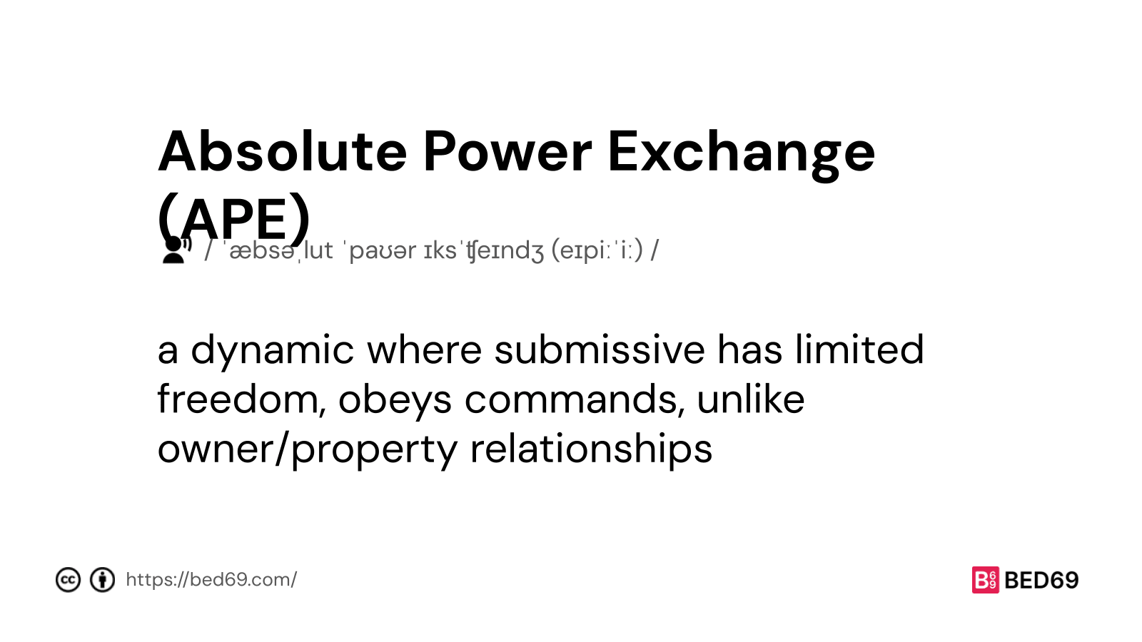 Absolute Power Exchange (APE) - Word Definition
