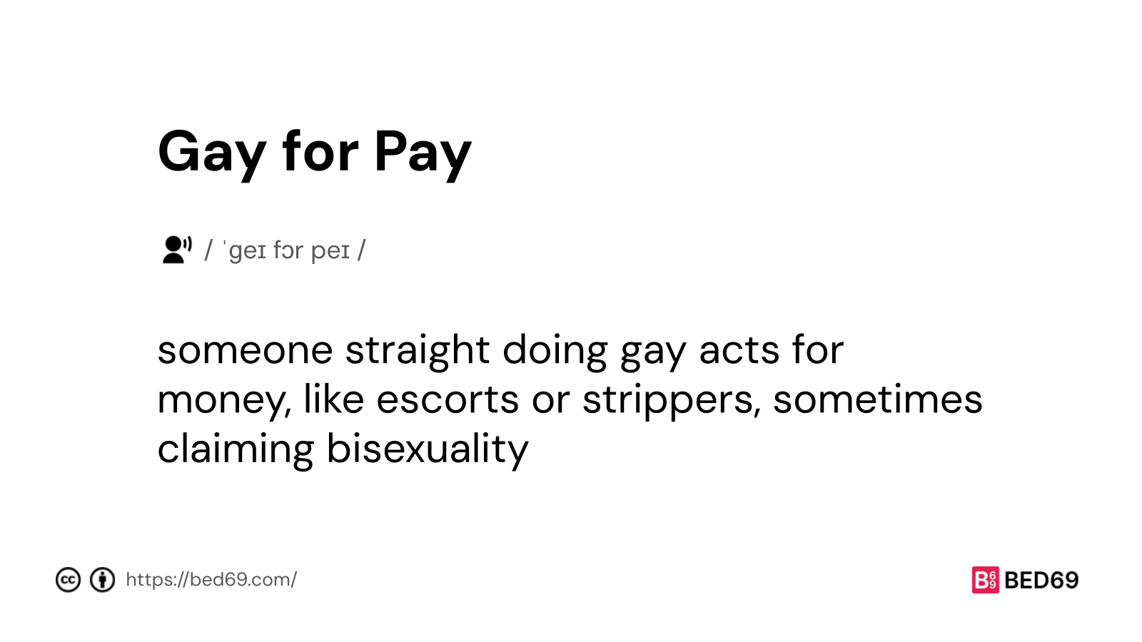 Gay for Pay - Word Definition