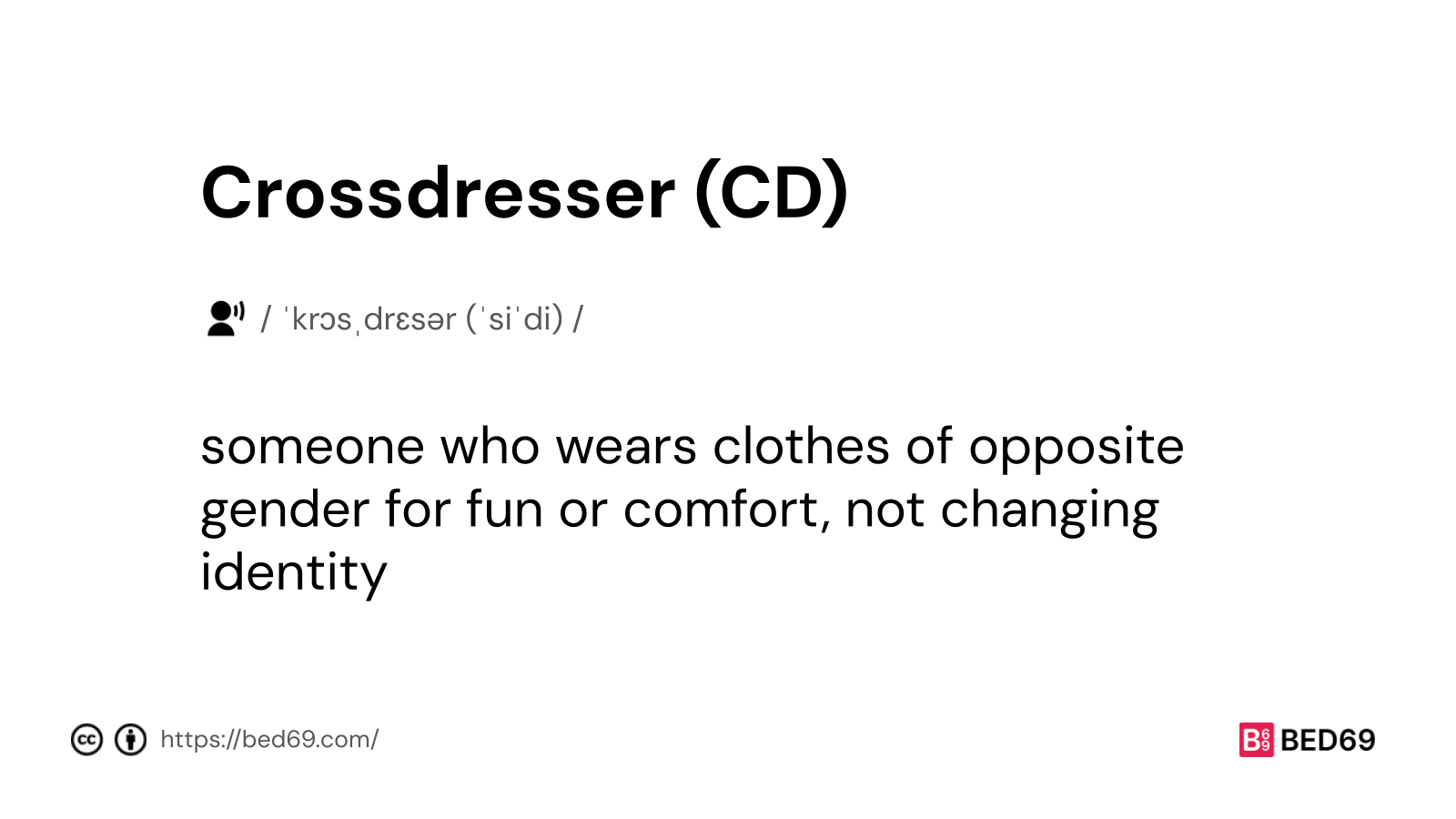 Crossdresser (CD) - Word Definition