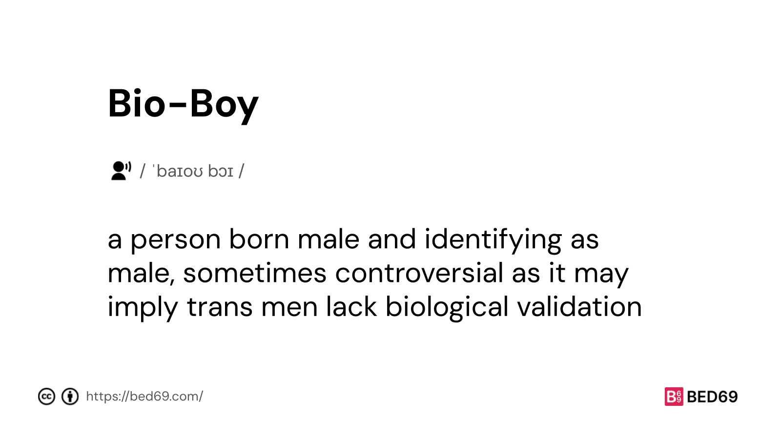 Bio-Boy - Word Definition