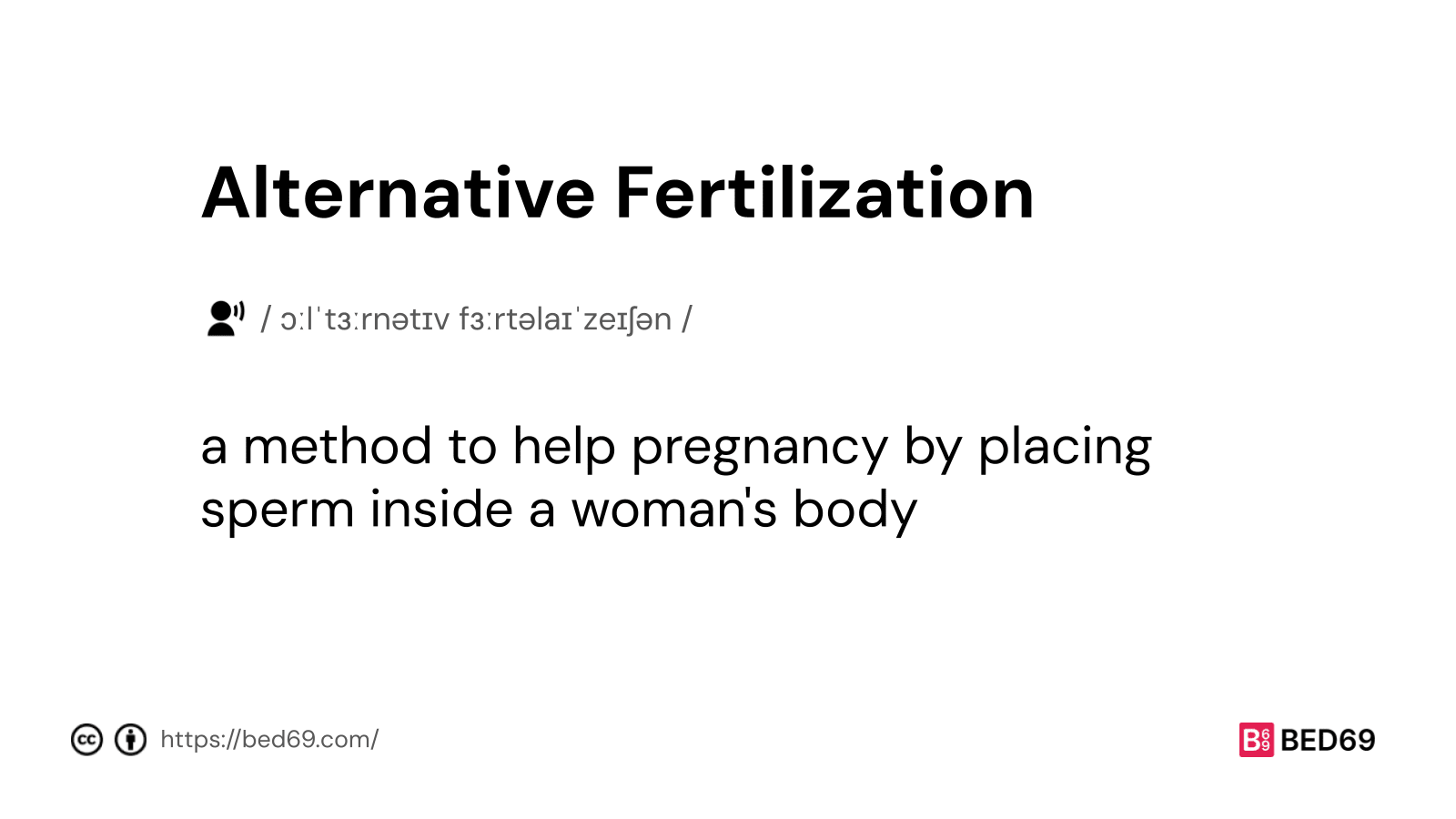 Alternative Fertilization - Word Definition