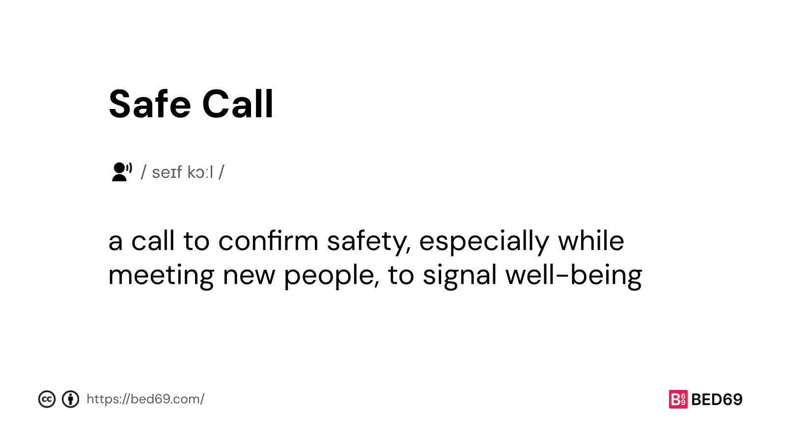 Safe Call - Word Definition