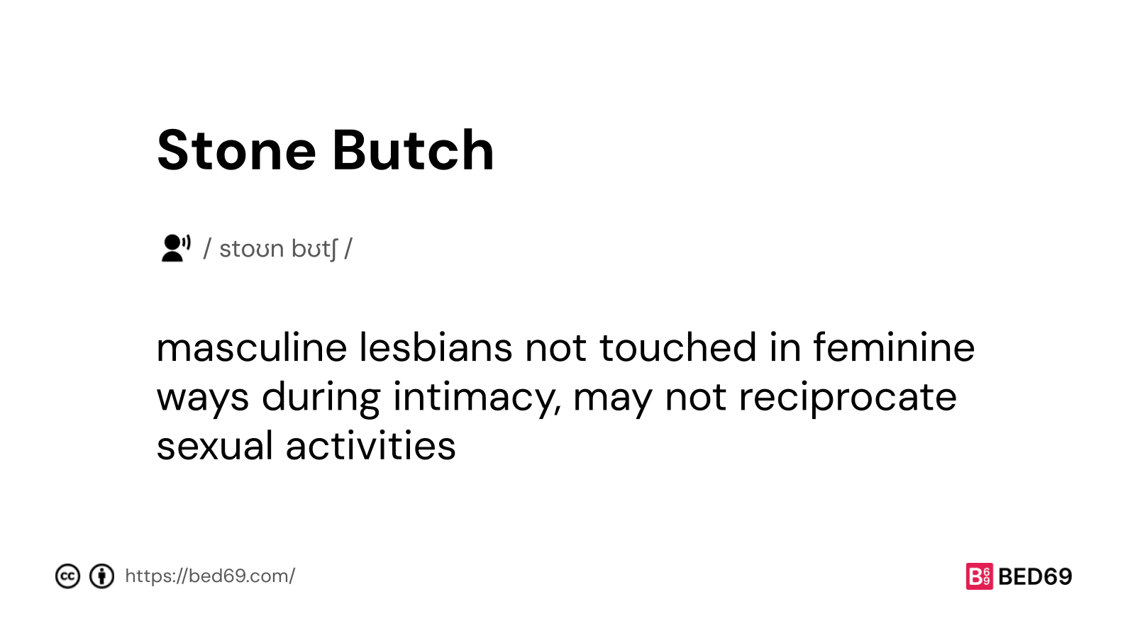 Stone Butch - Word Definition