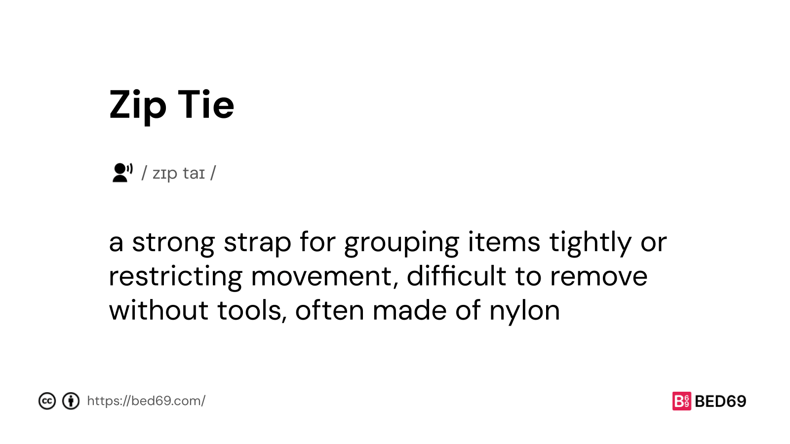 Zip Tie - Word Definition