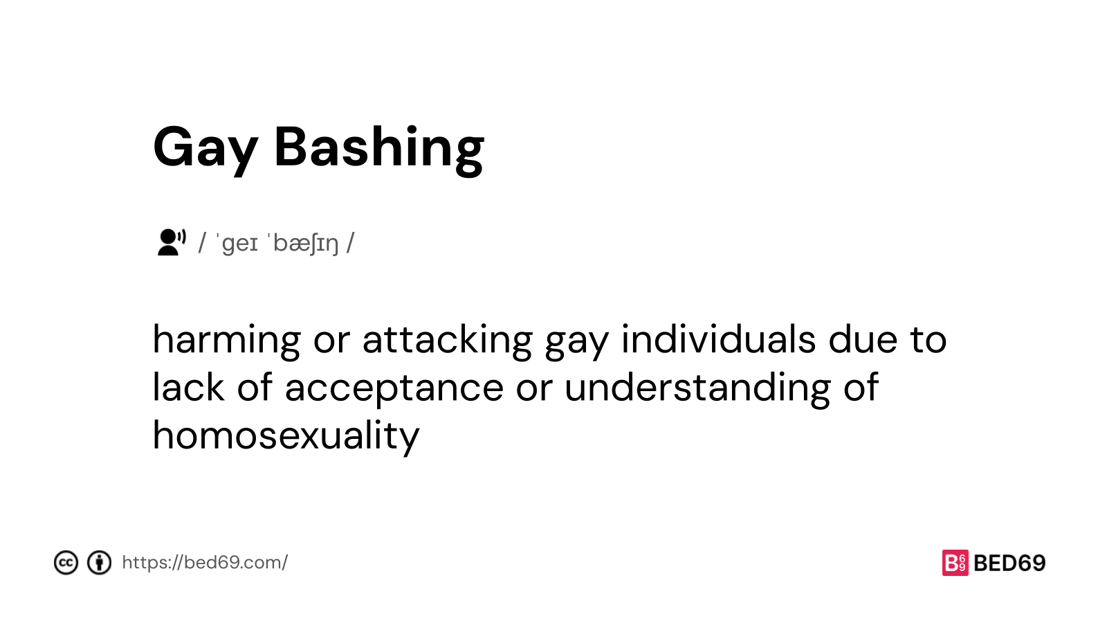 Gay Bashing - Word Definition