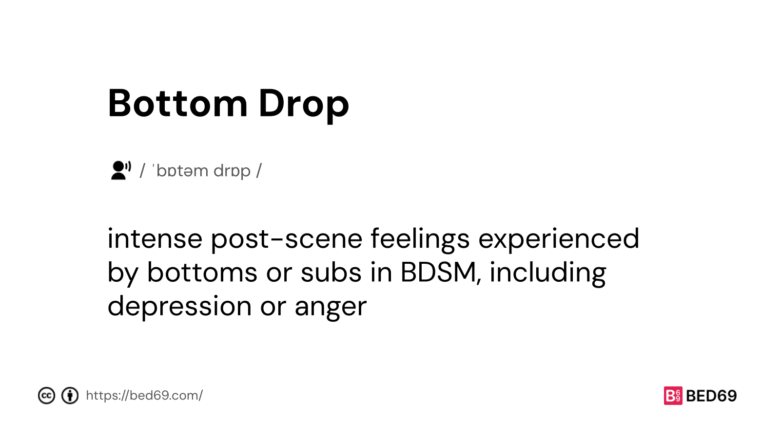 Bottom Drop - Word Definition