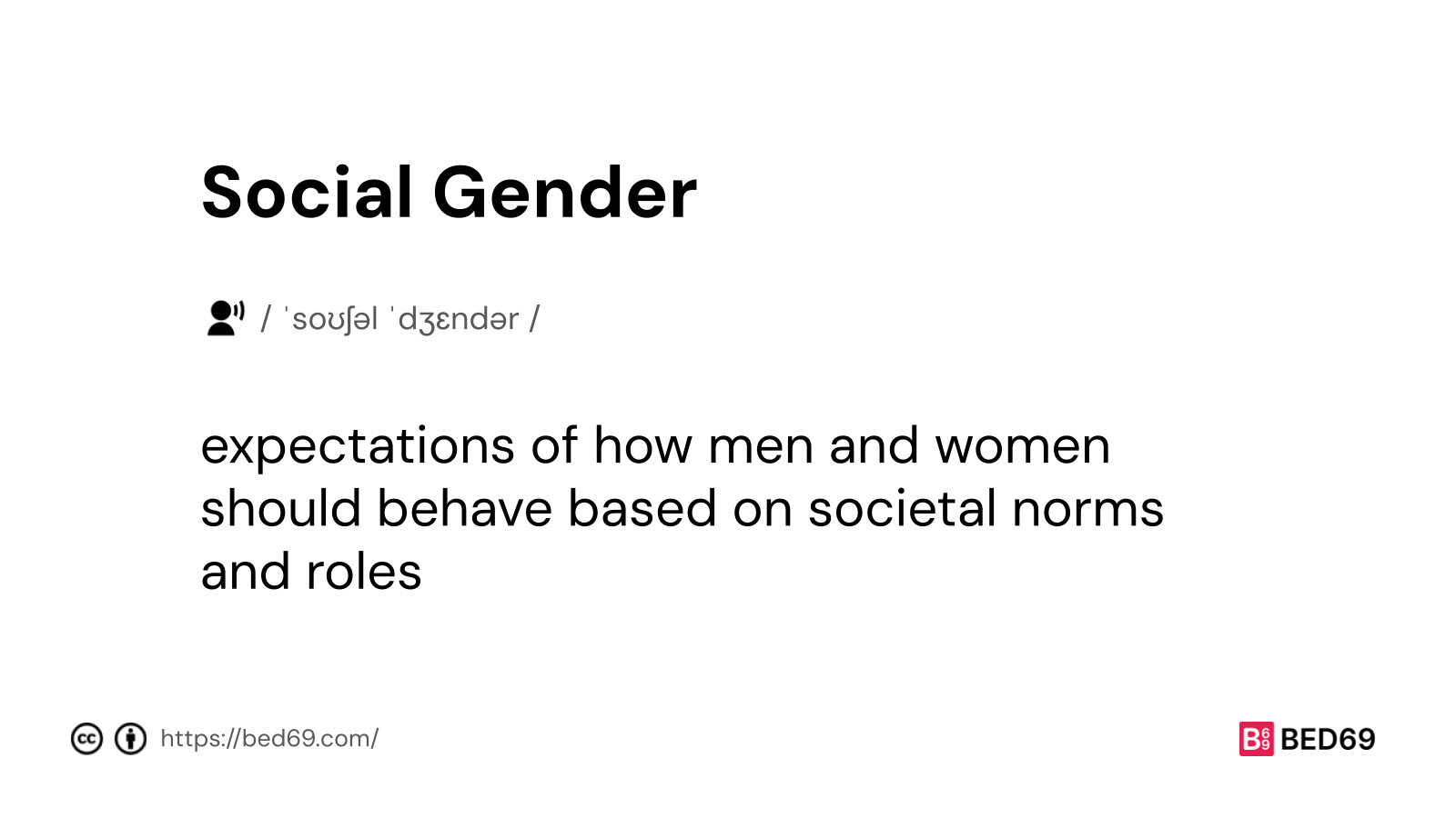 Social Gender - Word Definition