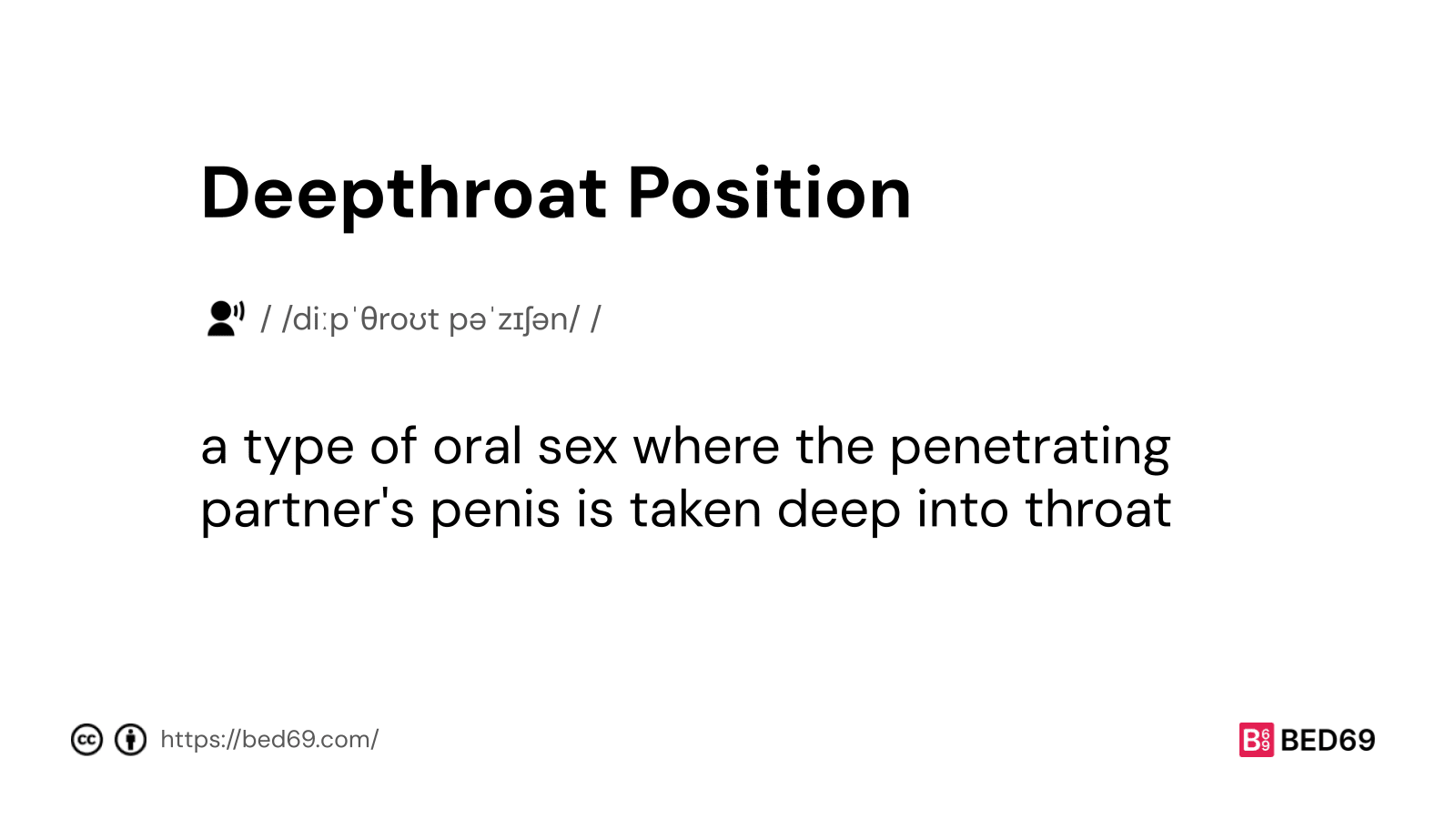 Deepthroat Position - Word Definition