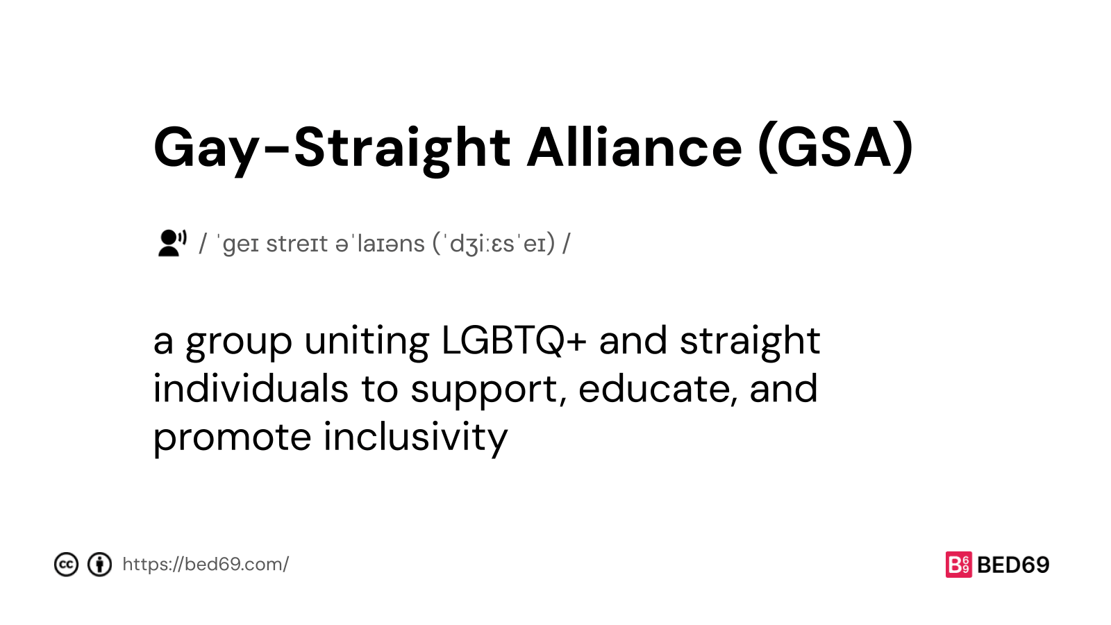 Gay-Straight Alliance (GSA) - Word Definition